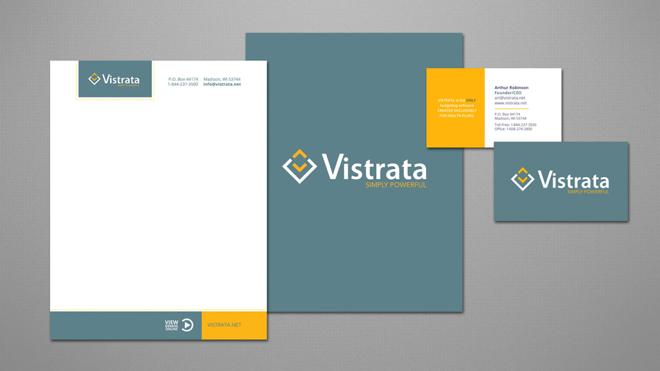 Vistrata Letterhead and Business Card Design