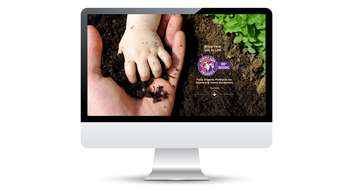 Purple Cow Organics - Website Design, 1