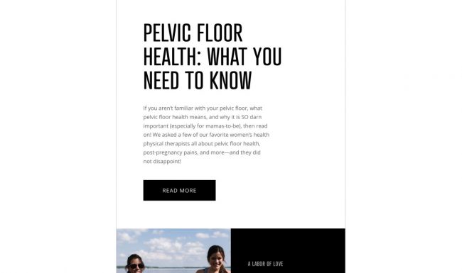 Expecting & Empowered Email Design - Pelvic Floor Health