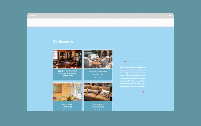 Lakeside Living Homepage Design