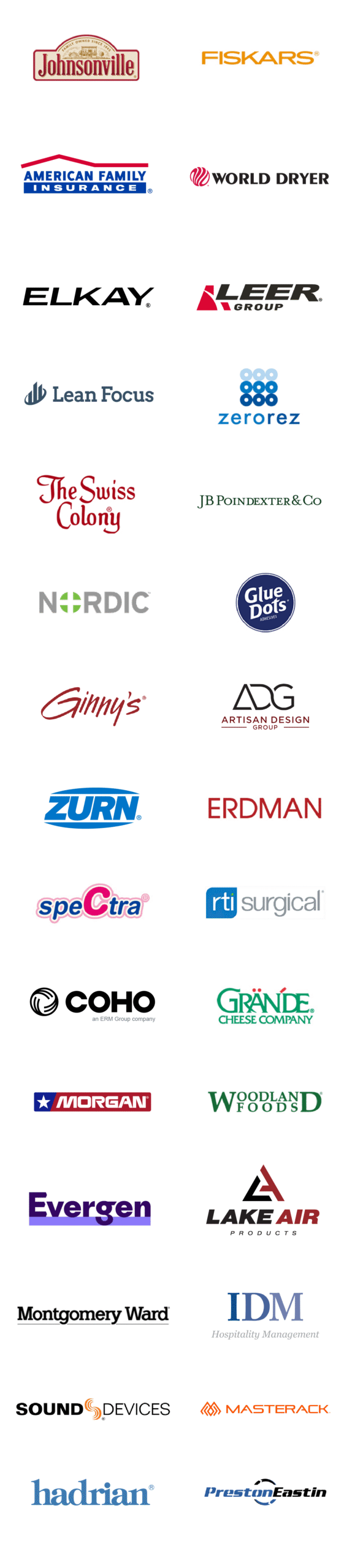 National & International Brands We've Worked With - Mobile